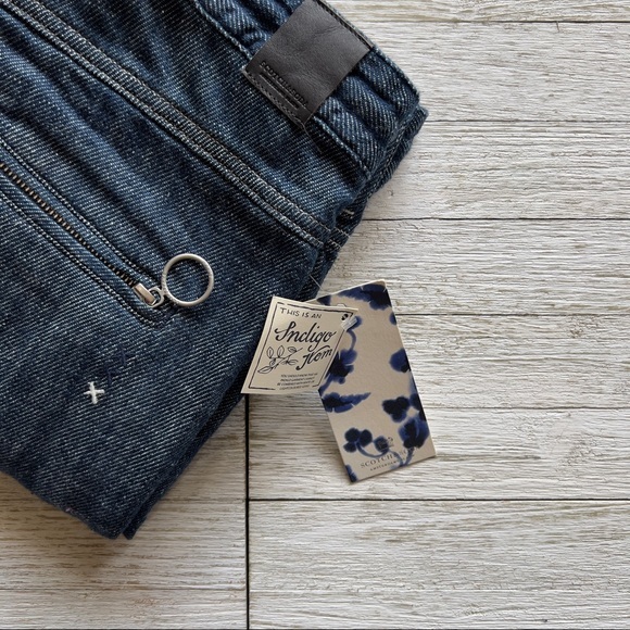 Scotch & Soda Indigo Dyed Pull On Jean Jogger - Picture 10 of 16